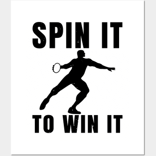 Mens Discus Spin To Win Athlete Gift Posters and Art